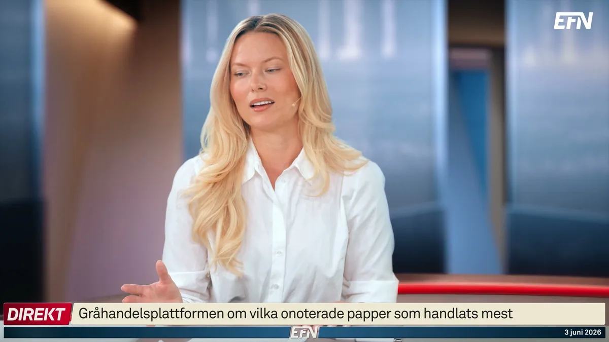 Cissi Nilsson i EFN Direkts studio