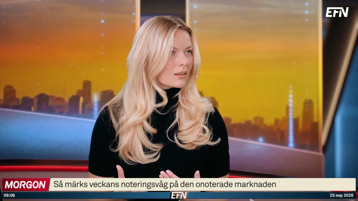 Cissi Nilsson i EFN Morgons studio