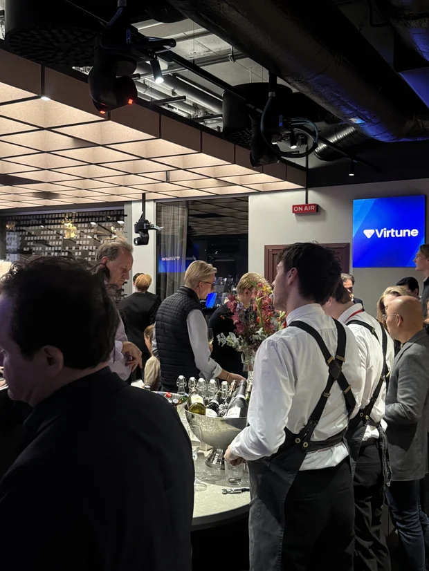 Bild från Rummet innan börsen — hos Nasdaq, med Virtune