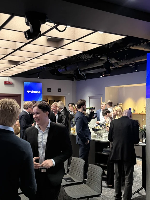 Bild från Rummet innan börsen — hos Nasdaq, med Virtune
