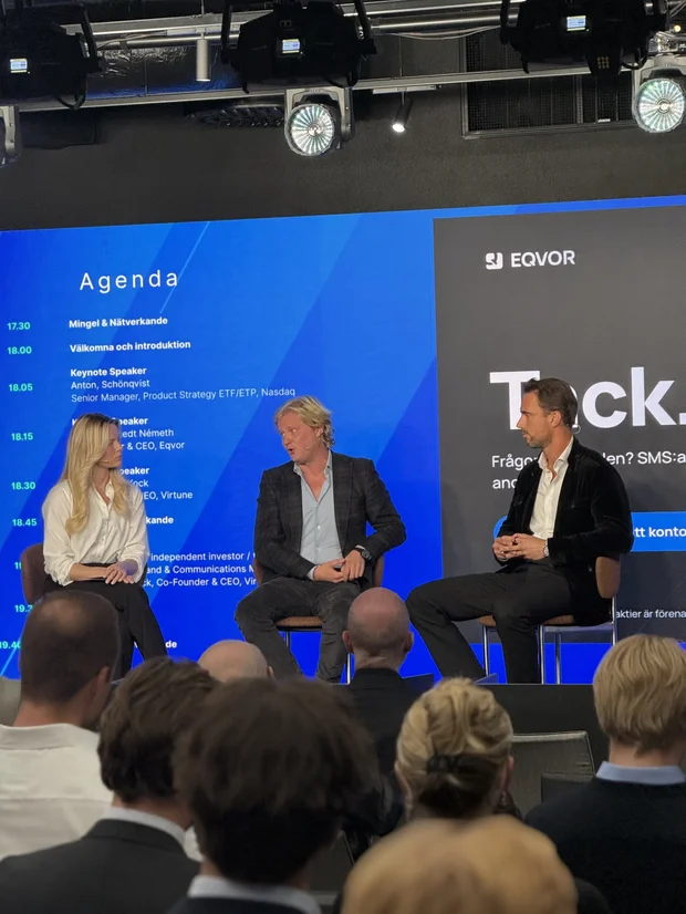 Bild från Rummet innan börsen — hos Nasdaq, med Virtune