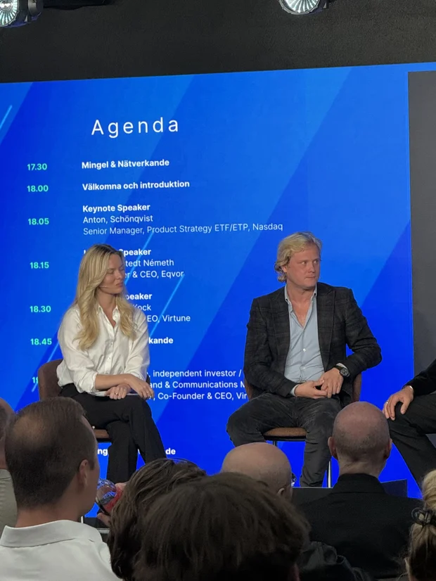 Bild från Rummet innan börsen — hos Nasdaq, med Virtune