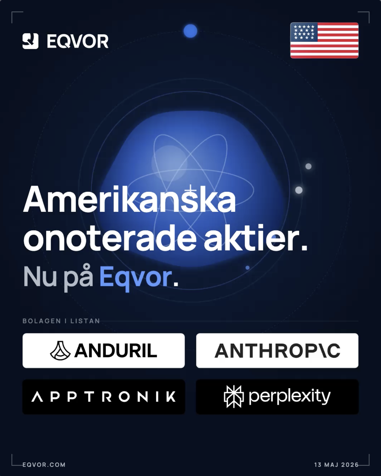 Amerikanska onoterade aktier på Eqvor