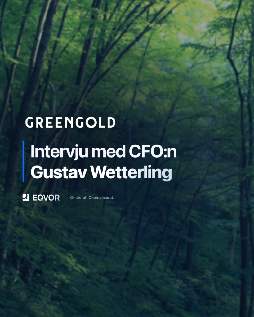 GreenGold — intervju med CFO Gustav Wetterling