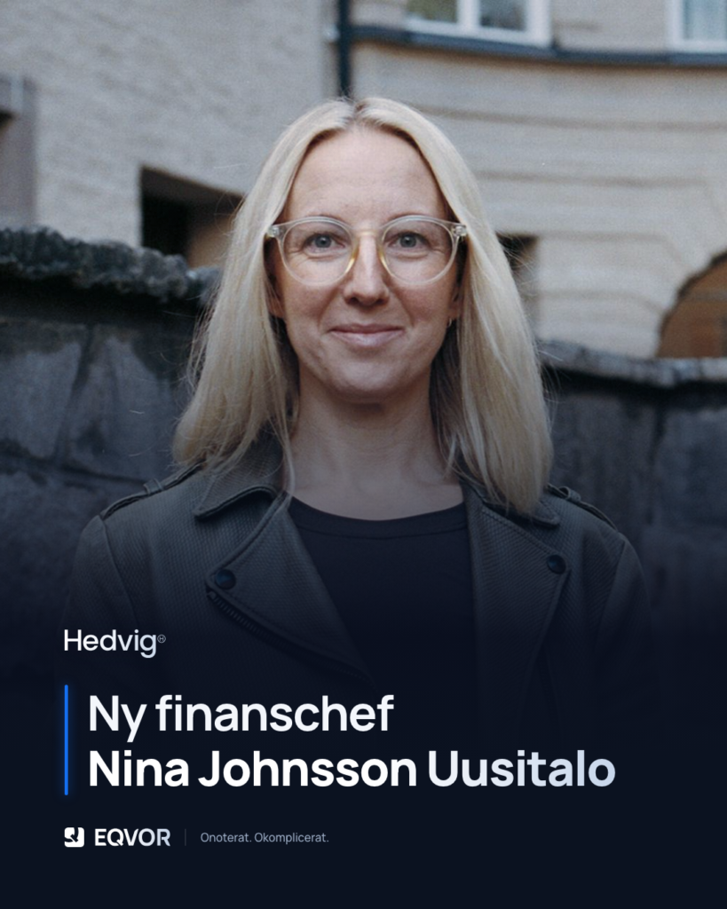 Nina Johnsson Uusitalo, ny finanschef på Hedvig
